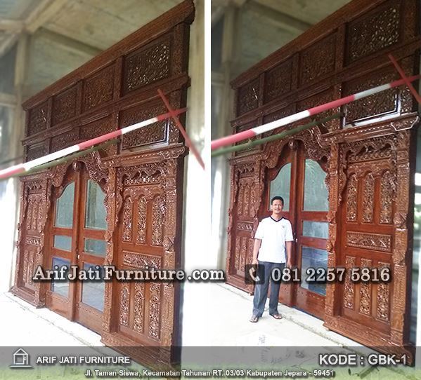  pemasangan  gebyok  pintu  masjid ARIF JATI FURNITURE 