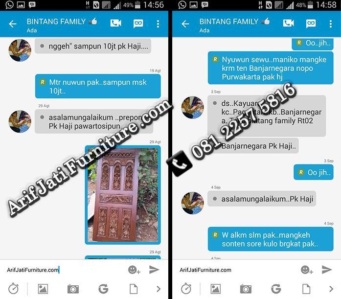 testimoni gebyok  pintu  masjid  ARIF JATI FURNITURE JUAL 