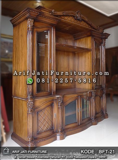  Bufet  TV  Kayu  Jati  Ukir Jepara  Mewah  ARIF JATI  FURNITURE