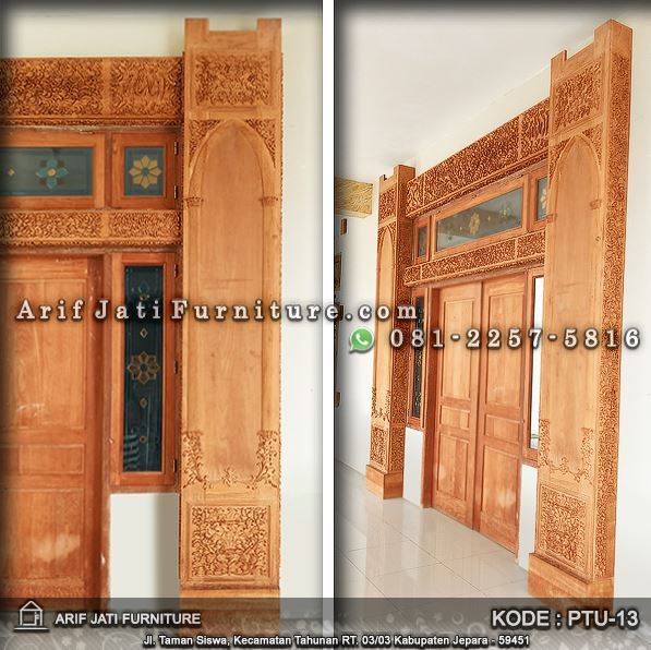 pilar pintu masjid kayu jati ARIF JATI FURNITURE TOKO 