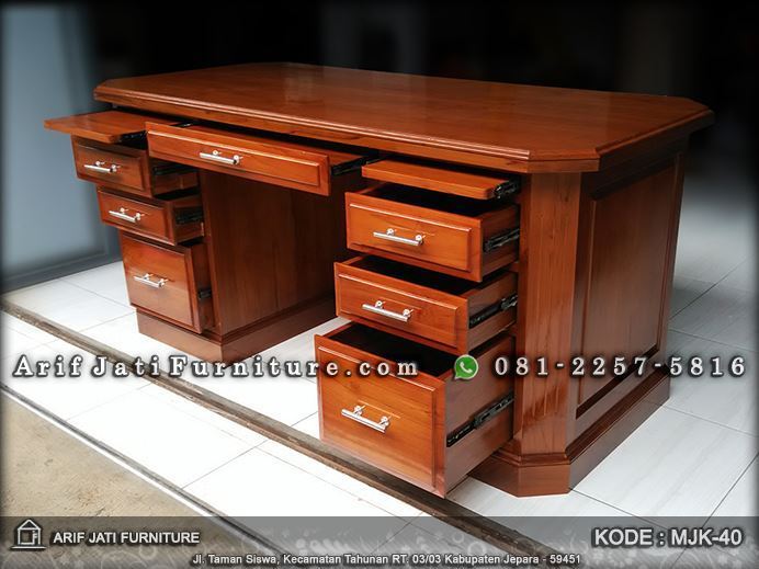  Meja  Kantor  Jati Minimalis Harga Murah ARIF JATI FURNITURE