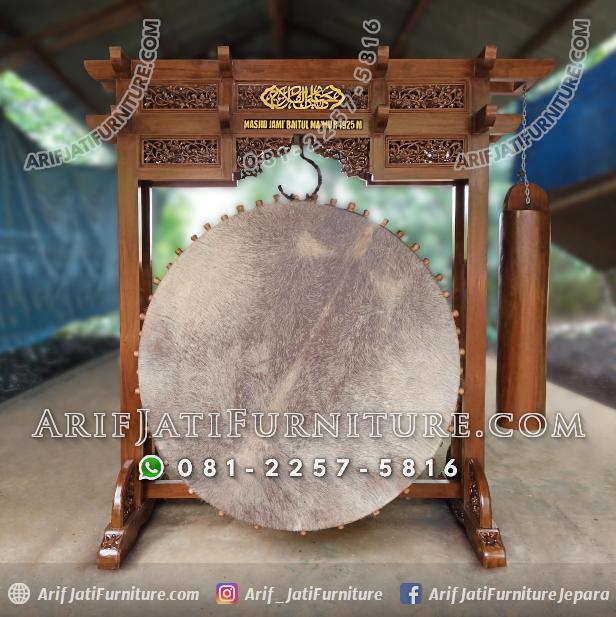 Bedug Masjid Kayu Jati Ukir Jepara