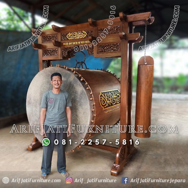 Bedug Masjid Kayu Jati Ukiran Jepara