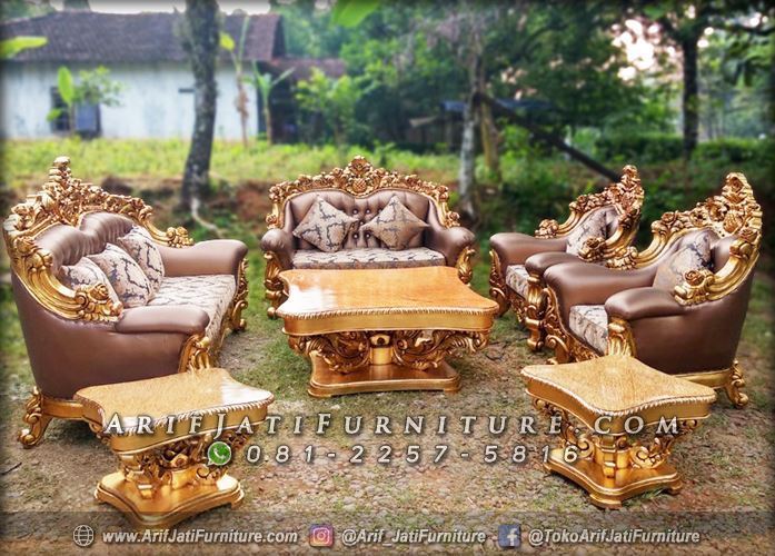  Kursi Tamu Mewah Waldorf  Model Terbaru ARIF JATI FURNITURE