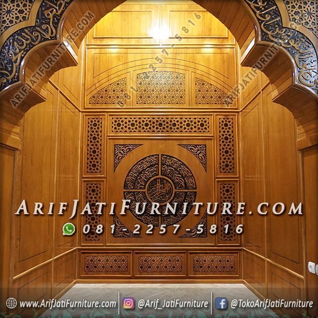 Mihrab Masjid Kayu Jati Jepara Mewah Arif Jati Furniture 7655